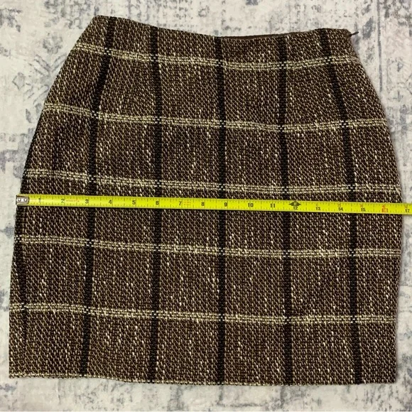 Vintage bebe Brown Tweed Blazer Skirt Suit Set - Picture 13 of 16
